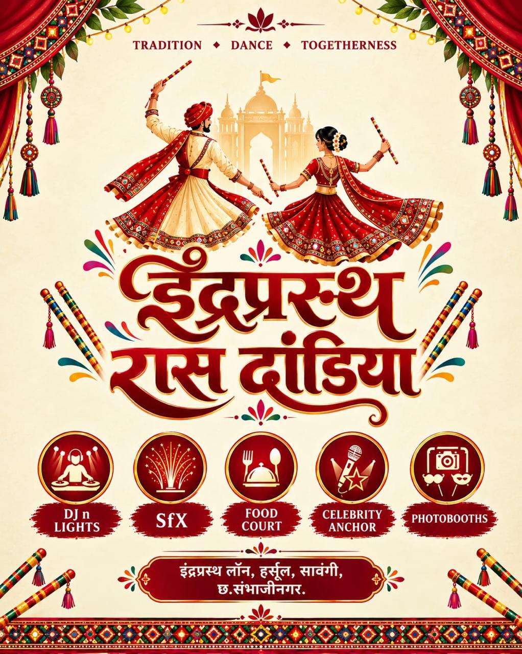 Indraprastha Raas Dandiya 2026 celebration artwork